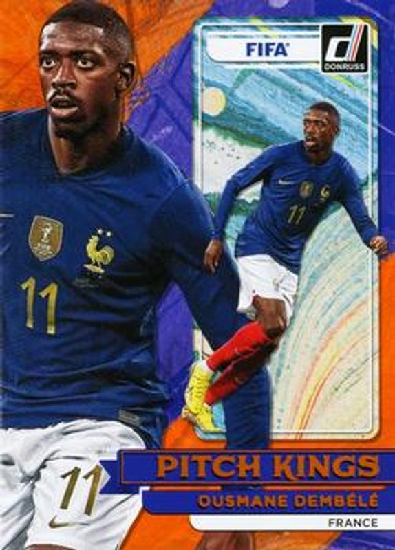 Ousmane Dembele 2022 Donruss #9 Pitch Kings - Orange RAW