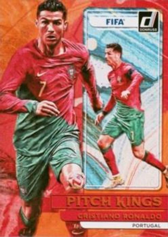 Cristiano Ronaldo 2022 Donruss #17 Pitch Kings - Orange RAW