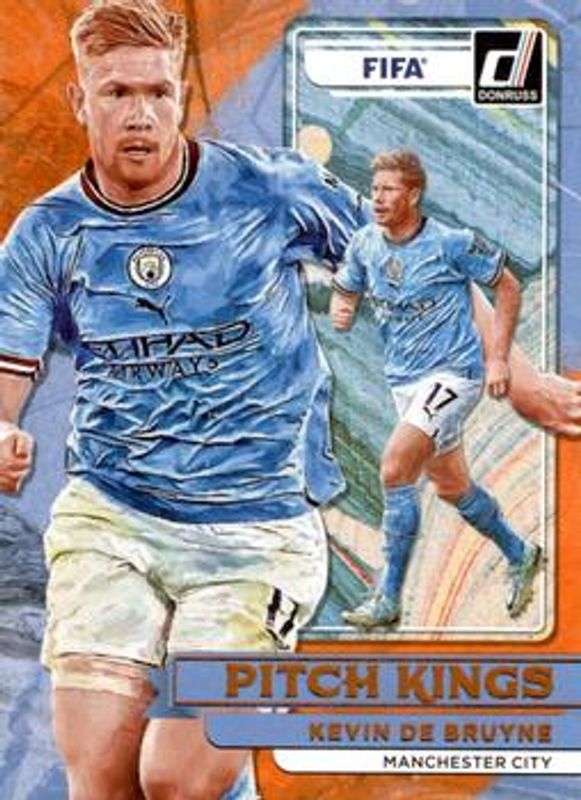 Kevin De Bruyne 2022 Donruss #23 Pitch Kings - Orange RAW