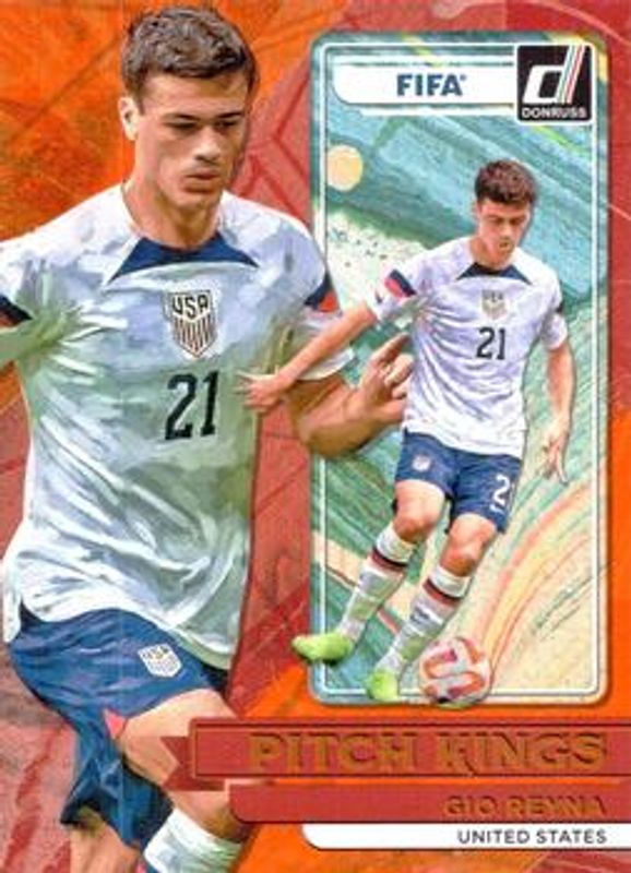 Giovanni Reyna 2022 Donruss #25 Pitch Kings - Orange RAW