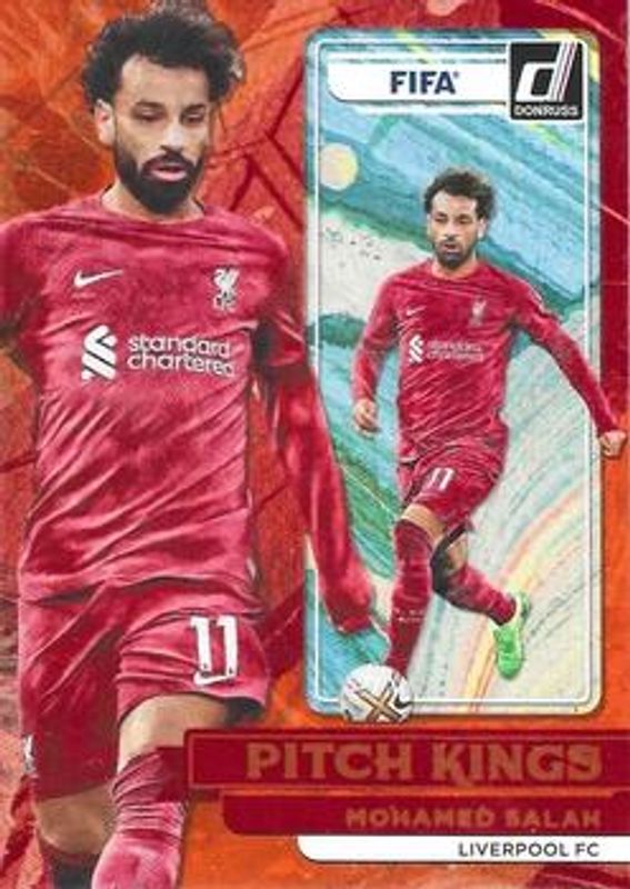 Mohamed Salah 2022 Donruss #15 Pitch Kings - Orange RAW