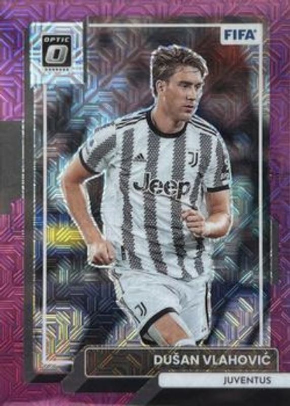 Dusan Vlahovic 2022 Donruss #154 Optic - Pink Ice /25 RAW