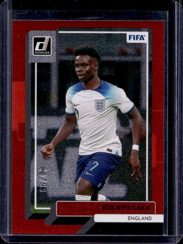 Bukayo Saka 2022 Donruss #26 Red /99 RAW