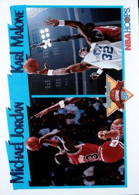 1991 Hoops #306 League Leaders (w/K. Malone)