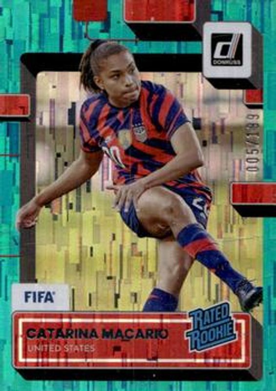 Catarina Macario 2022 Donruss #191 Teal /199 Rookie RAW