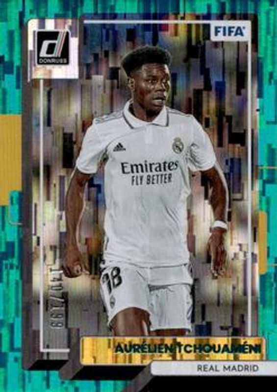 Aurelien Tchouameni 2022 Donruss #52 Teal /199 Rookie RAW