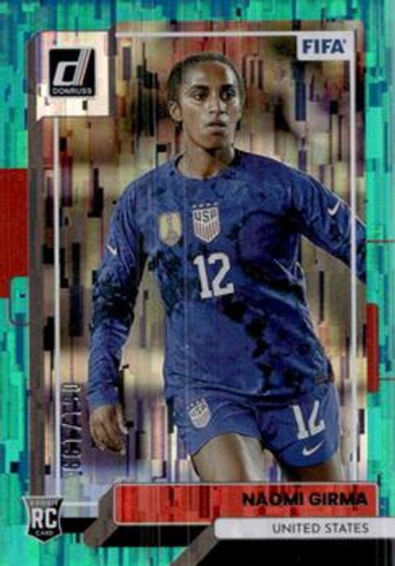 Naomi Girma 2022 Donruss #127 Teal /199 Rookie RAW