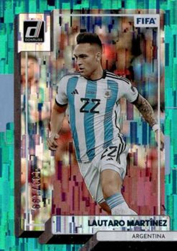 Lautaro Martinez 2022 Donruss #9 Teal /199 RAW