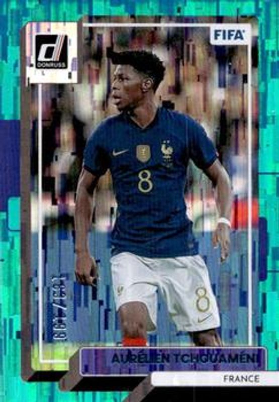 Aurelien Tchouameni 2022 Donruss #46 Teal /199 Rookie RAW