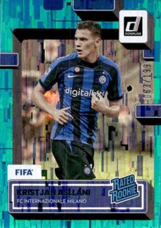 Kristjan Asllani 2022 Donruss #180 Teal /199 Rookie RAW