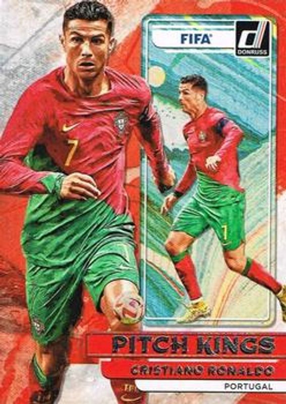 Cristiano Ronaldo 2022 Donruss #17 Pitch Kings - Silver RAW