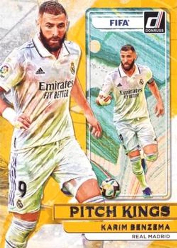 Karim Benzema 2022 Donruss #18 Pitch Kings - Silver RAW