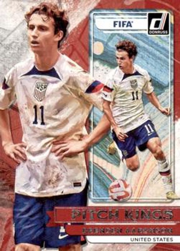 Brenden Aaronson 2022 Donruss #24 Pitch Kings - Silver RAW