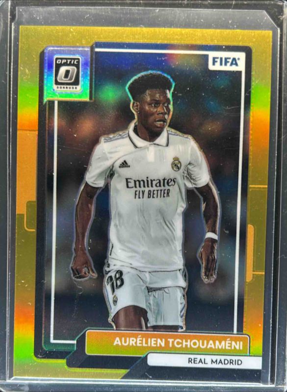 Aurelien Tchouameni 2022 Donruss #52 Optic - Gold /10 Rookie RAW