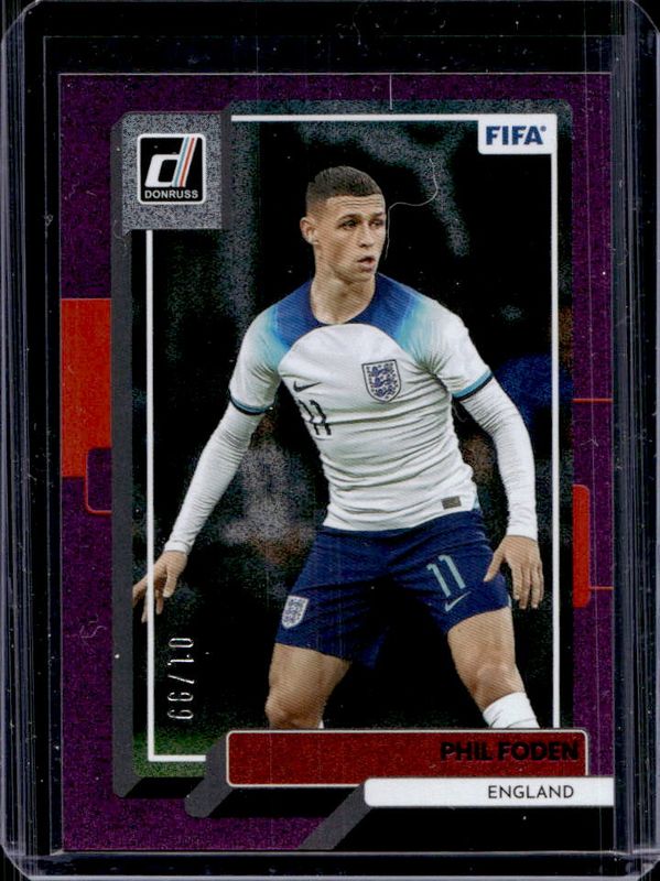 Phil Foden 2022 Donruss #30 Purple /99 RAW