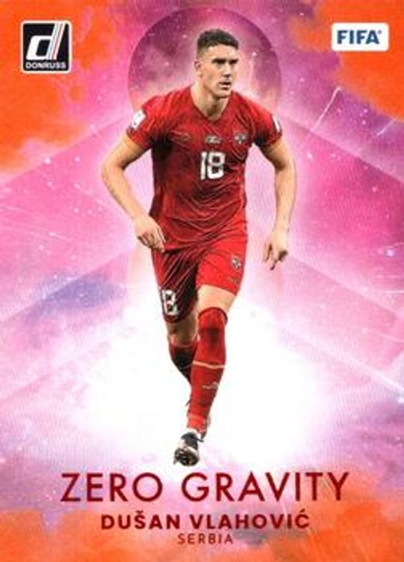 Dusan Vlahovic 2022 Donruss #19 Zero Gravity - Orange RAW