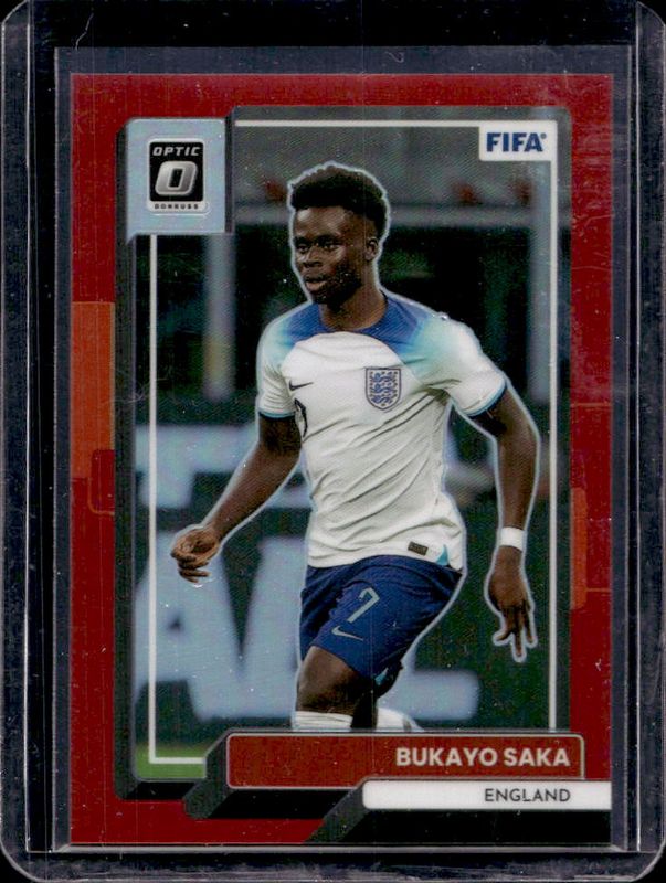 Bukayo Saka 2022 Donruss #26 Optic - Red /165 RAW
