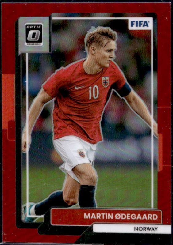 Martin Odegaard 2022 Donruss #88 Optic - Red /165 RAW