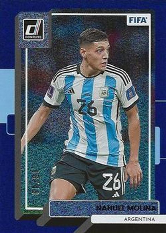 Nahuel Molina 2022 Donruss #67 Blue /49 RAW