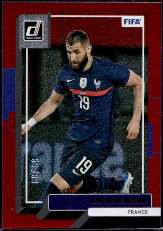 Karim Benzema 2022 Donruss #49 Red /99 RAW