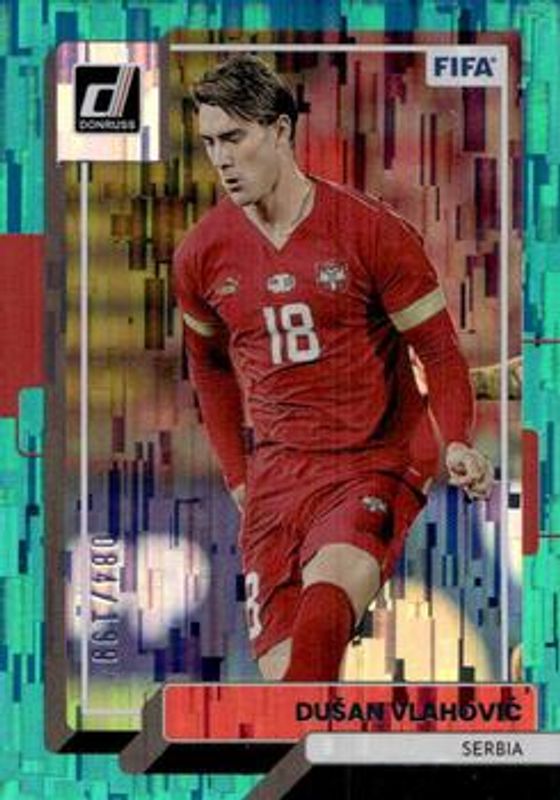 Dusan Vlahovic 2022 Donruss #105 Teal /199 RAW