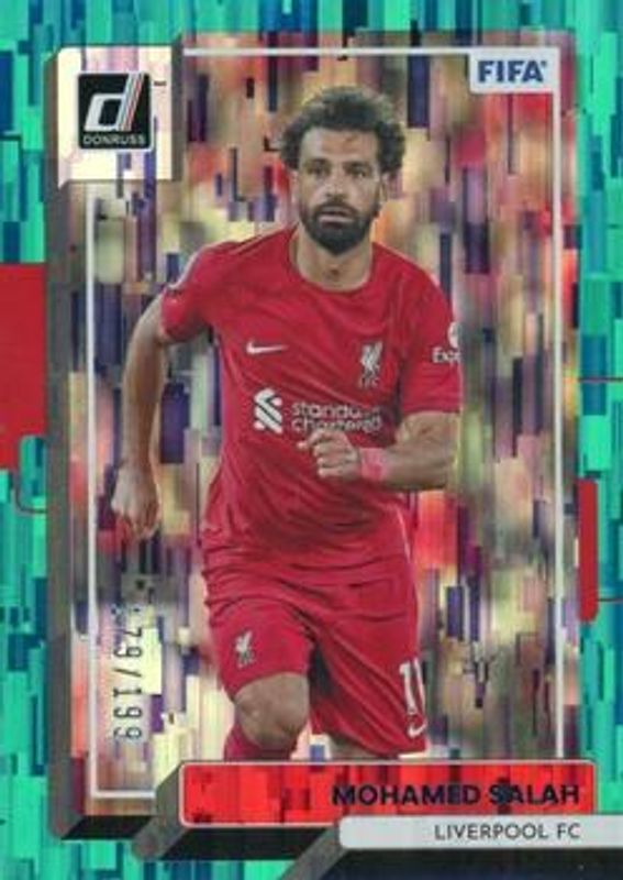 Mohamed Salah 2022 Donruss #76 Teal /199 RAW
