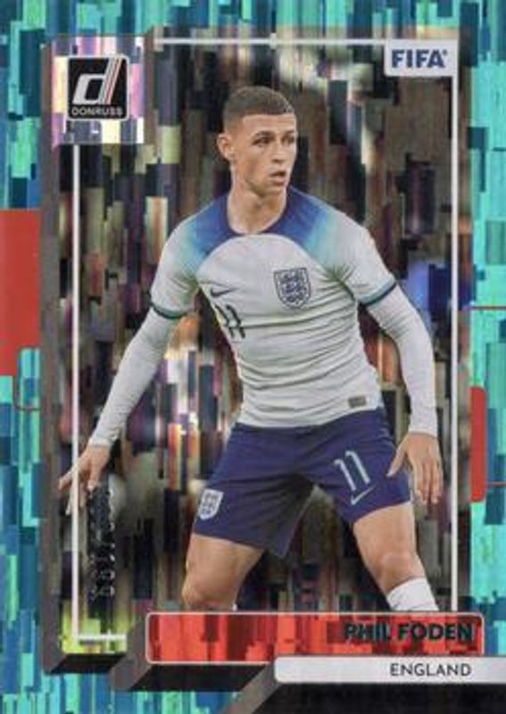 Phil Foden 2022 Donruss #30 Teal /199 RAW