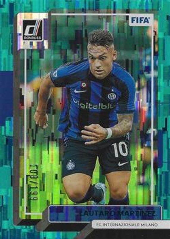 Lautaro Martinez 2022 Donruss #38 Teal /199 RAW