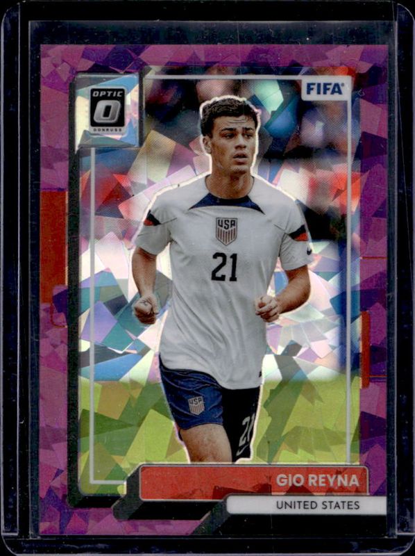 Giovanni Reyna 2022 Donruss #170 Optic - Purple Ice /99 RAW