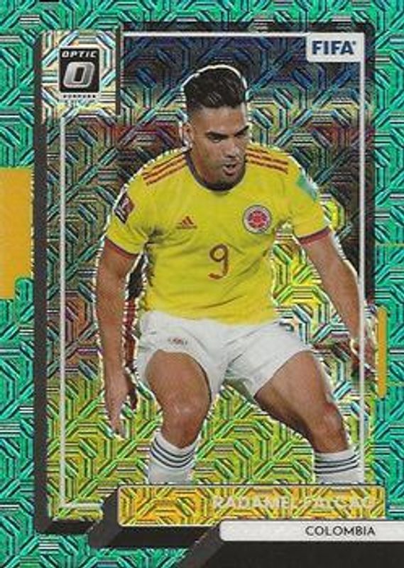 Radamel Falcao 2022 Donruss #151 Optic - Teal Mojo /49 RAW
