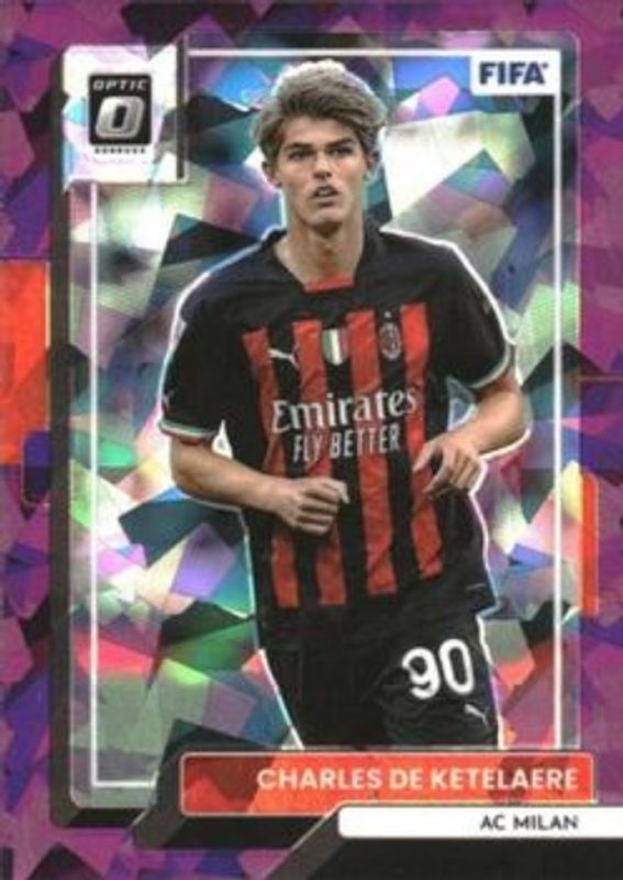 Charles de Ketelaere 2022 Donruss #1 Optic - Purple Ice /99 RAW