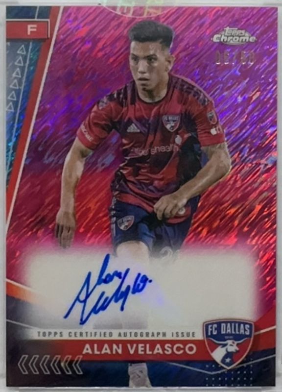 2024 Topps Chrome MLS #CA-AV Chrome Autographs - Pink Shimmer Refractor /50
