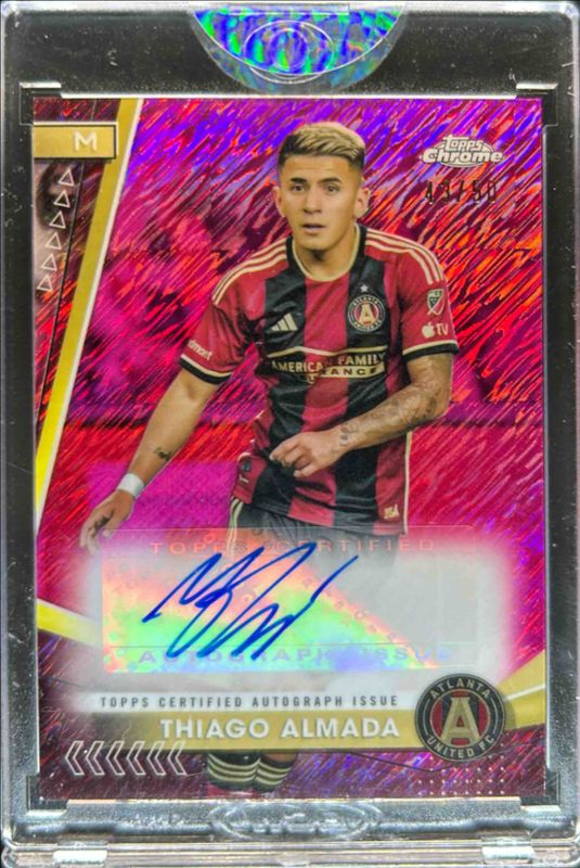 2024 Topps Chrome MLS #CA-TA Chrome Autographs - Pink Shimmer Refractor /50