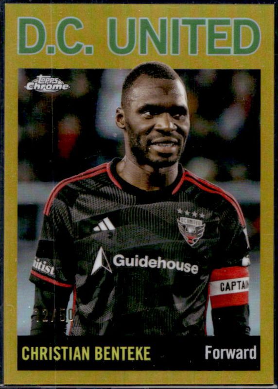 Christian Benteke 2024 Topps Chrome MLS #64T-13 Topps 1964 Football - Gold Refractor /50 RAW