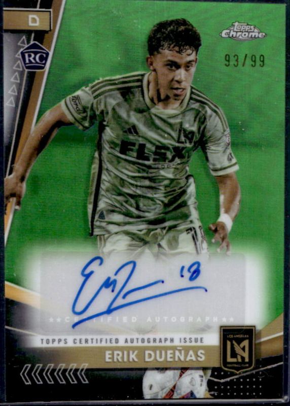2024 Topps Chrome MLS #CA-ED Chrome Autographs - Neon Green Refractor /99
