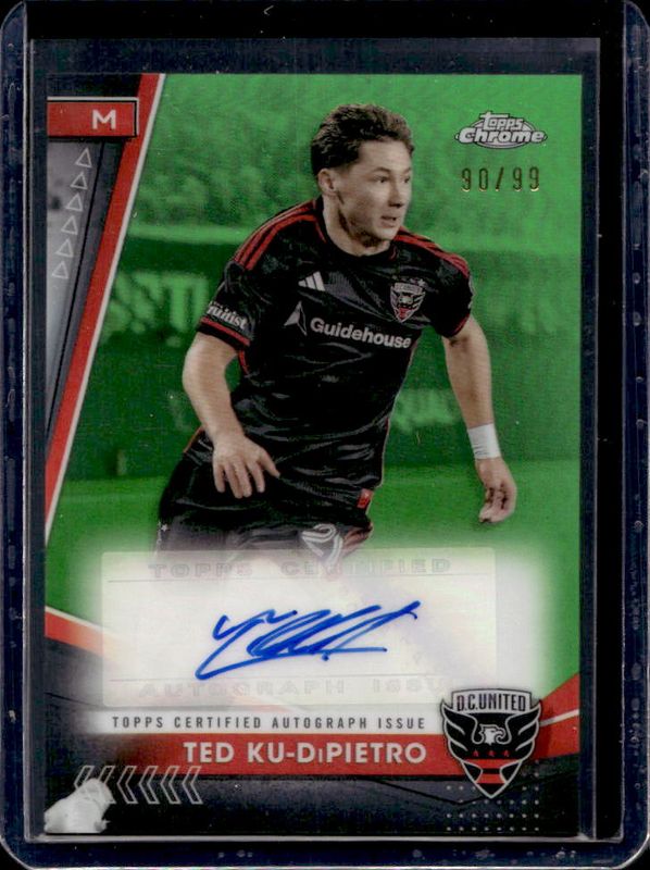 2024 Topps Chrome MLS #CA-TK Chrome Autographs - Neon Green Refractor /99