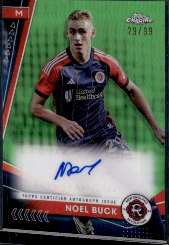 2024 Topps Chrome MLS #CA-NB Chrome Autographs - Neon Green Refractor /99