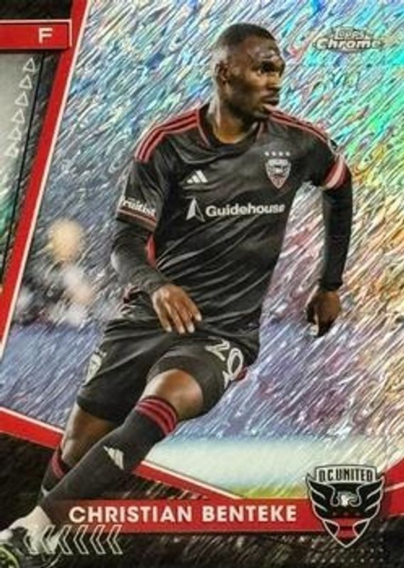 Christian Benteke 2024 Topps Chrome MLS #45 Shimmer Refractor /7 RAW