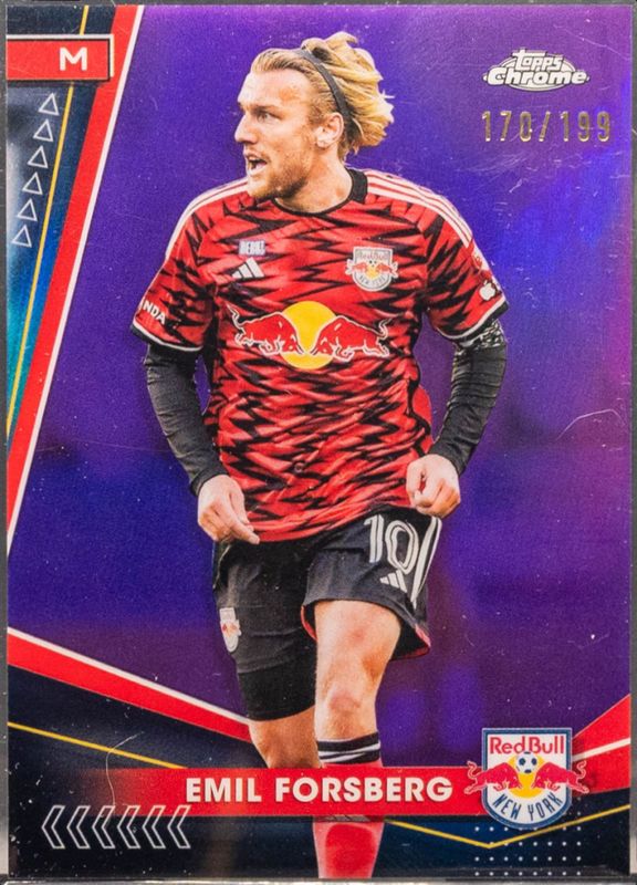 Emil Forsberg 2024 Topps Chrome MLS #101 Purple Refractor /199 RAW