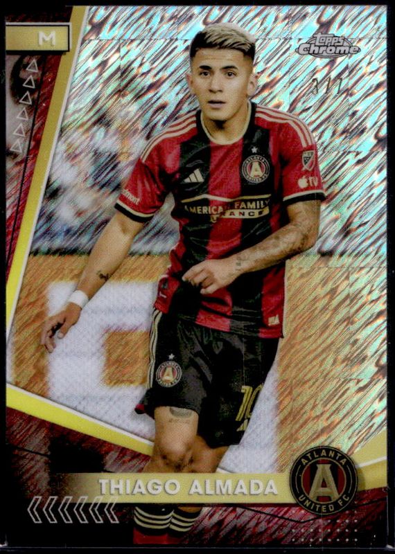 Thiago Almada 2024 Topps Chrome MLS #2 Shimmer Refractor /7 RAW