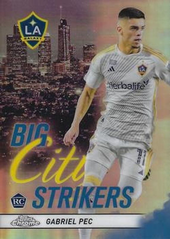 Gabriel Pec 2024 Topps Chrome MLS #CS-3 Big City Strikers RAW