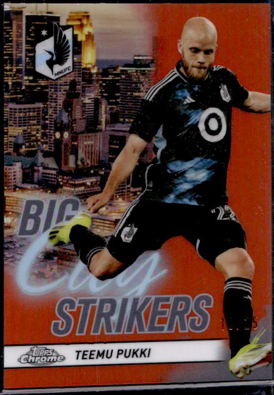 2024 Topps Chrome MLS #CS-17 Big City Strikers - Orange Refractor /25