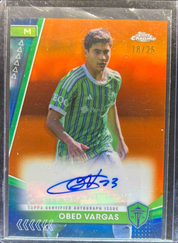 2024 Topps Chrome MLS #CA-OV Chrome Autographs - Orange Refractor /25