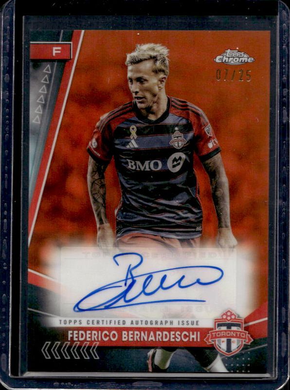 2024 Topps Chrome MLS #CA-FB Chrome Autographs - Orange Refractor /25