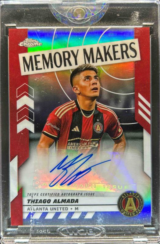 Thiago Almada 2024 Topps Chrome MLS #MMA-TA Memory Makers Autographs RAW