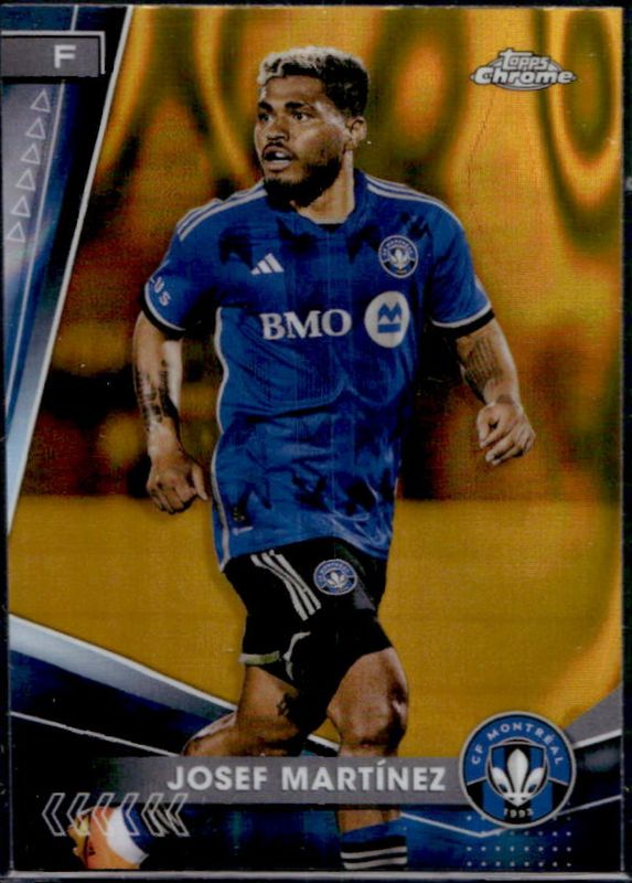 Josef Martinez 2024 Topps Chrome MLS #63 Gold Lava Refractor RAW