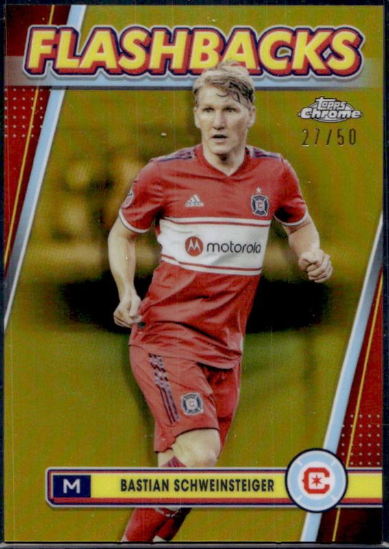 Bastian Schweinsteiger 2024 Topps Chrome MLS #131 Gold Refractor /50 RAW