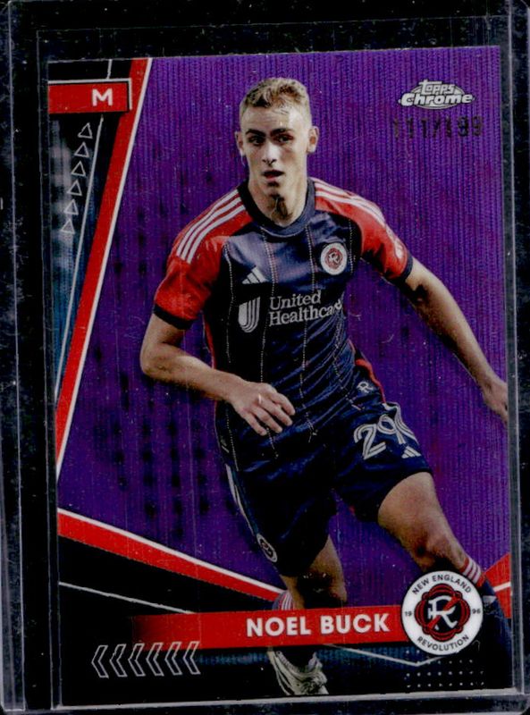 Noel Buck 2024 Topps Chrome MLS #152 Purple Wave Refractor /199 RAW