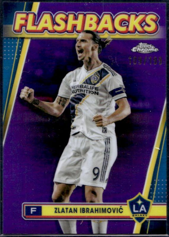 Zlatan Ibrahimovic 2024 Topps Chrome MLS #150 Purple Refractor /199 RAW