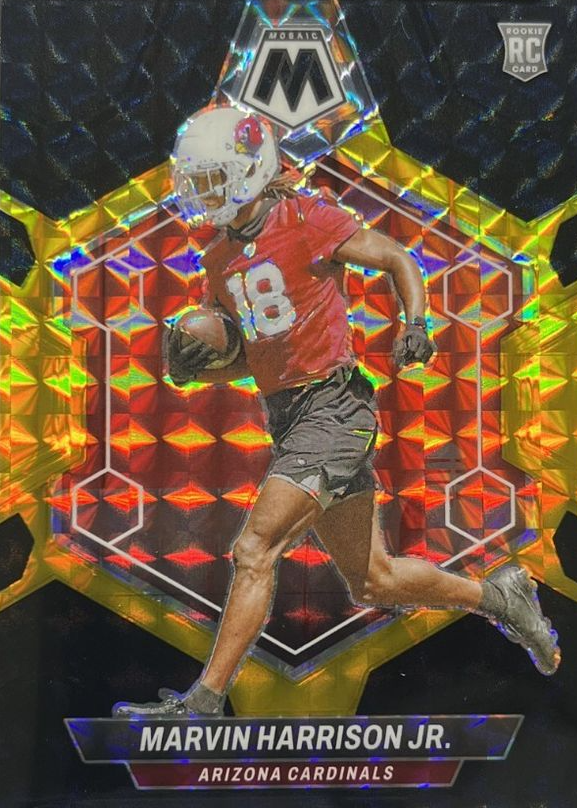 Marvin Harrison Jr. 2024 Mosaic #304 Choice Black Gold /8 Price